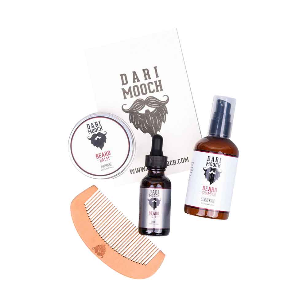 Dari Mooch Silver Starter Beard Grooming Kit